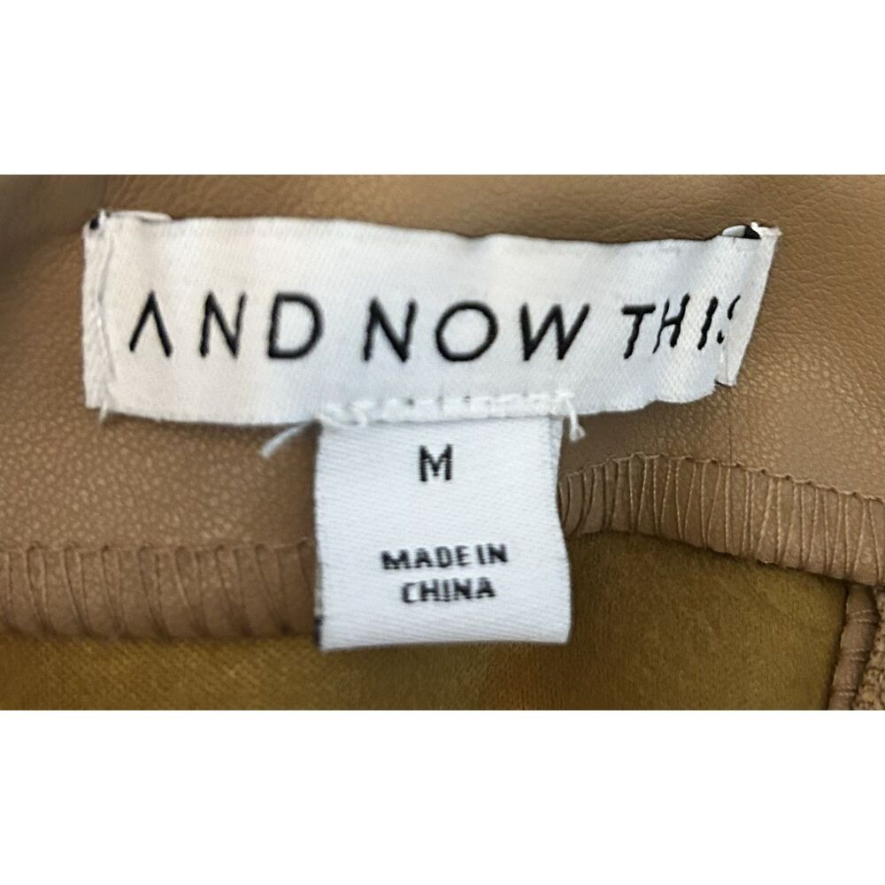 And Now This beige faux leather mini skirt size Medium - Picture 6 of 6